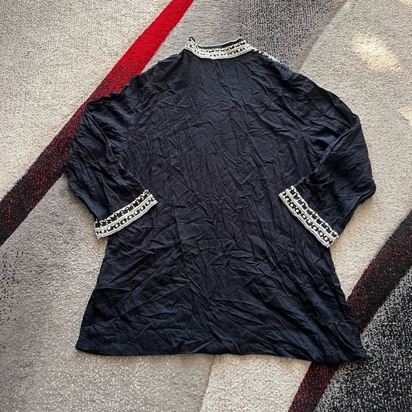 Soft Surroundings Beaded V Neck Coastal Tunic Top - Picture 5 of 5